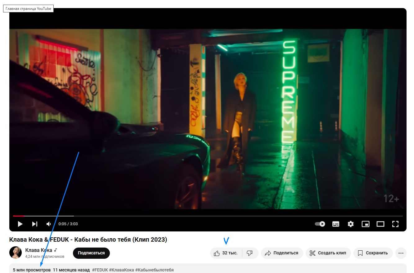 После накрутки лайков на YouTube — видео с увеличенным количеством лайков и просмотров